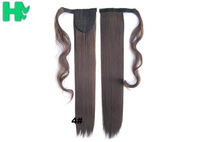 China Soft Bond Long Synthetic Heat Resistant Hair Extensions Silky Straight 20 Inch for sale