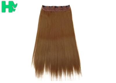 China Extensões sintéticas longas retas de seda do cabelo para mulheres negras com grampo à venda