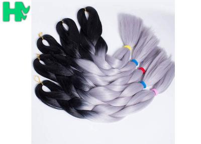 China Two Tone Jumbo Fake Hair Pieces High Temperature Fiber Synthetic Braiding for sale