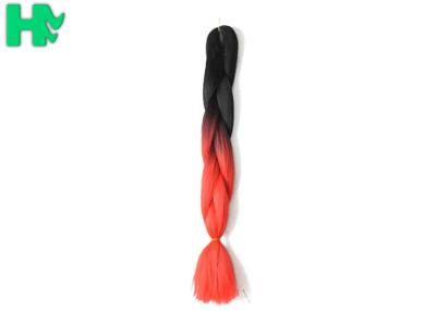 China 22 Inches Long Synthetic Hair Pieces Black And Orange Fashion Women Hair for sale