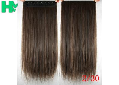 China As extensões sintéticas retas de seda longas do cabelo dobram a tecelagem forte tirada do cabelo à venda