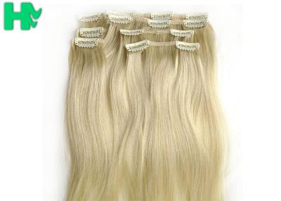 中国 明るいブロンドの総合的な人間の毛髪延長化学薬品によって処理されるバージンの毛無し 販売のため