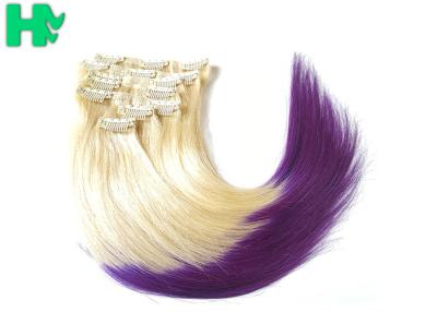 China Fashion Womens Synthetic Clip In Hair Extensions Mixed Color Hair Wave for sale