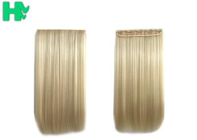 China Las extensiones sintéticas del pelo del 100% derecho agitan de largo el color rubio para los adultos en venta