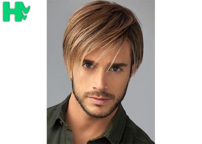 China Fashion New Arrival  Mens Hair Pieces Wigs With Side Bang For Young Men Use for sale