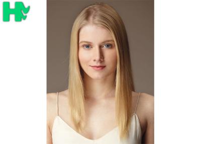 China Clip sintético del color del pelo del desgaste hermoso rubio de la muchacha en la extensión del pelo popular en venta