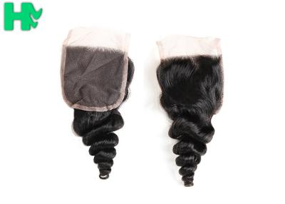 China Brazillian Loose Wave Virgin Human Hair Closure 4*4 Free Part 9A 10A for sale