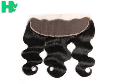China Unprocessed Virgin Smooth Silk Base Human Hair Closure / 13*4 Ear To Ear Lace Frontal for sale