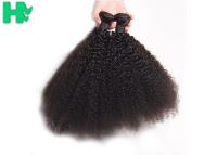 China Black Natural Human Hair Extensions , 100% Virgin Peruvian Kinky Culry Hair for sale