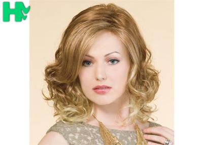 Chine Perruques synthétiques de cheveux de fibre de côté de vague à hautes températures blonde de pièce pour des femmes à vendre