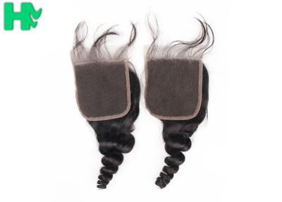 China Fechamento peruano do cabelo humano do Virgin de 18 polegadas, perucas completas da parte dianteira do laço da cutícula 4*4 à venda