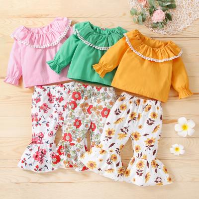 China Trumpet Sleeve Spring Children'S Clothing Two Piece for sale