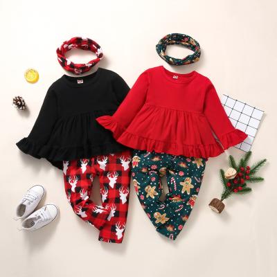 China Suéter largo de la manga del traje del suéter de la Navidad del poliéster de la ropa de los niños rojos del invierno en venta