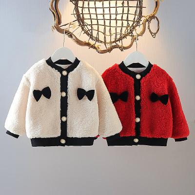 China 110cm 43in Girls Three Dimensional Winter Coat With Bow Jacket children for sale