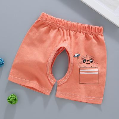 China Newborn Summer Thin Cotton Children'S Cotton Underwear Open Crotch Shorts for sale