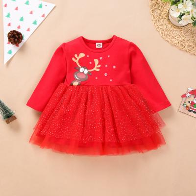 China Child Festivals 120CM 47in Red Long Sleeve Summer Dresses Spring Autumn for sale