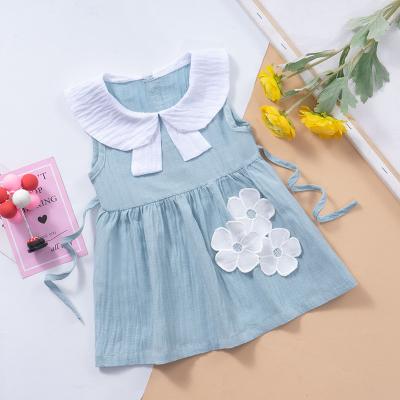 China Toddler Children Breathable Long Knee Length Casual Summer Dresses Sleeveless for sale