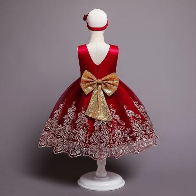 China Red Lace Party Children'S Dress Clothing for sale