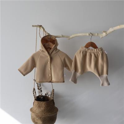 China ODM marrón claro de la capa del color sólido de los abrigos de invierno sueltos de dos piezas de las muchachas en venta