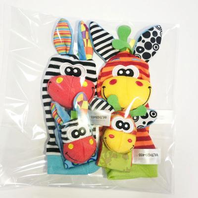 China Polyester Children'S Cotton Socks Wrist Chew Toy Soft Rattle Childrens Fluffy Christmas Socks for sale