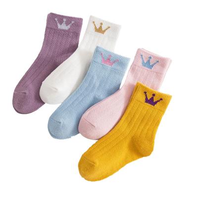 China Crew Grey Pink Ankle Low Cut Compression Socks Cotton Cozy Warm Infant Girl for sale