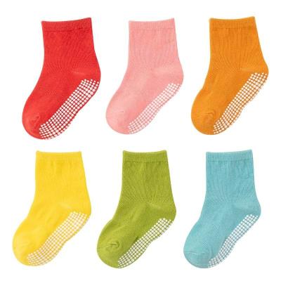 China Non Slip Ankle Children'S Cotton Socks Navy Blue For Toddlers Boys Girls for sale