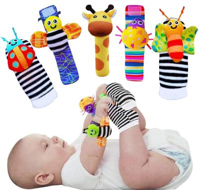 China 12 Months BABY Bunny Foot Finder & Wrist Rattles For Infants Socks Entertainment for sale