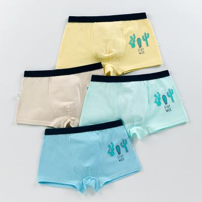 China 140CM 3XL Children'S Cotton Underwear Boxer Shorts Four Pack For Middle Aged Boys for sale