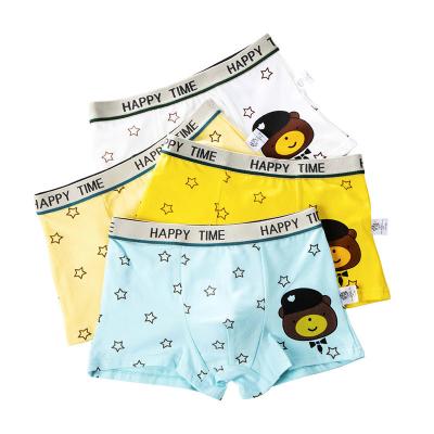 China XXL 4xl Cotton Loose Fit Boxer Shorts Cartoon Print For Primary School Boy for sale