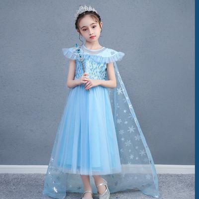 China Cape Decoration Children's Dress Clothing Elsa Princess Dress for sale