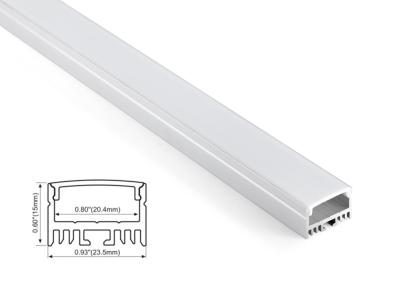 China Aluminum Profile LED Linear lighting 23.5mm x 15mm with led strip and power supply CE for derocation en venta