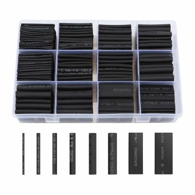 China Plastic Black Heat Shrink Tubing For Wires 2:1 Ratio 650pcs Multipurpose for sale