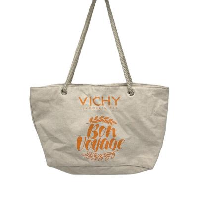 China Custom Made Rope Handle Factory Specials Heat Transfer Cotton Shopping Bag The Canvas Bench Tote Bags For Women Lady Travel Bags à venda