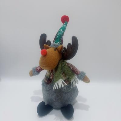 China 20cm Christmas Plush Toy Reindeer Stuffed Animal Toy Colorful for sale