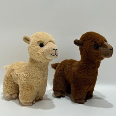 China 2 CLRS Standing Llama Plush Toy Stuffed Alpaca BSCI Audit for sale