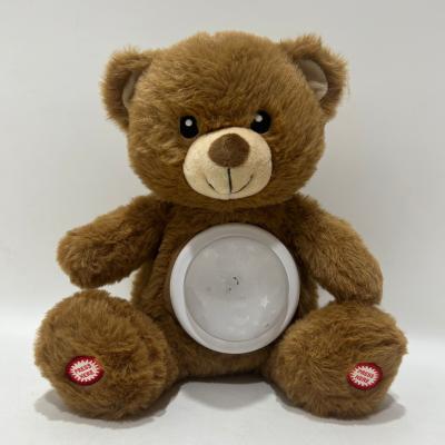 China 2023 New Coming Baby Plush Toys Teddy Bear Musical Soother and Light up BSCI Factory en venta
