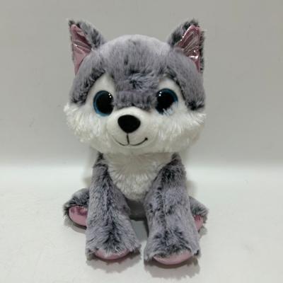 China 2024 New Big Eyes Series Sitting Husky Plush Toy BSCI Audit Factory for sale