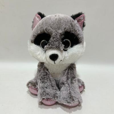 Chine 2024 New Big Eyes Series Sitting Racoon Plush Toy BSCI Audit Factory à vendre