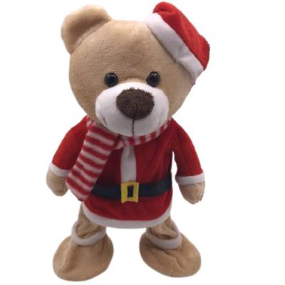China 33cm 13 Inch Christmas Plush Toys Teddy Bears Bulk With Choke for sale