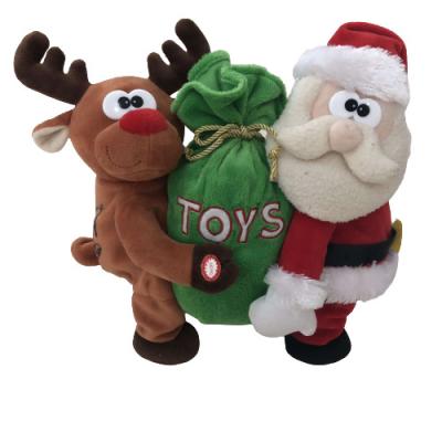 China 25cm 9.8 In Small Reindeer Stuffed Animal Simply Genius Animated Christmas Plush for sale