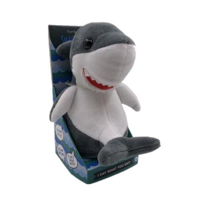 China 17cm 6.69'' Recording Plush Toy Shark Stuffed Animals & Plush Toys ROHS for sale