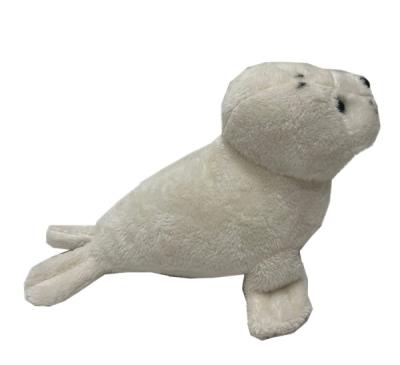 China 15CM 5.9IN White Seal ECO Friendly Stuffed Animals Made From Recycled Materials for sale