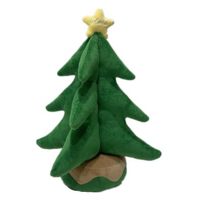 China 13.78in 35CM Decorative Stuffed Animals Singing Christmas Tree Toy For Home Decoration for sale