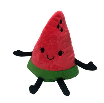 China Watermelon Stuffed Recording Plush Toy 0.16M 6.3 Inch Plush Pillow PP Inside for sale