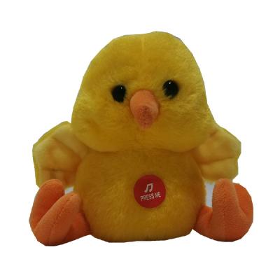 China 14cm 5.51 Inchsoft Easter Plush Toy Chicken Hen Talking Musical for sale
