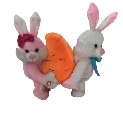 China 0.26M 10.24 Inch Singing Easter Bunny Toy Easter Stuffed Animals & Plush Toys for sale