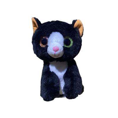 China 7.09in 0.18M Black Kitty Halloween Stuffed Animal 3A Batteries for sale