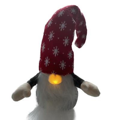China 52cm 20.47 Inch Christmas LED Plush Toy Gnome Stuffed Animal Toy 3A Batteries for sale