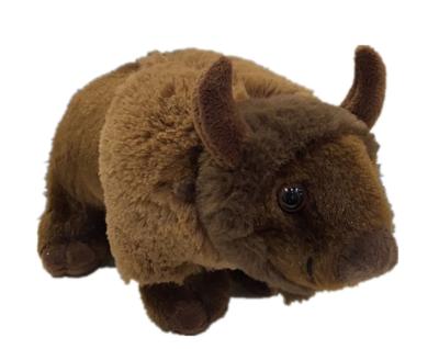 China Unisex 20cm 7.78IN Wild Animal Plush Toys Recycled Material Ox Stuffed Animal For Kids for sale