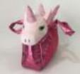 Cina peluche Toy Backpacks Unicorn Tote Bag di 0.2m 7.87in con rosa alato in vendita